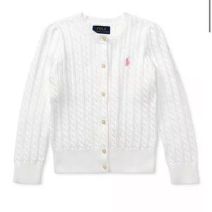 Polo Ralph Lauren Girls Mini-Cable Cotton Cardigan